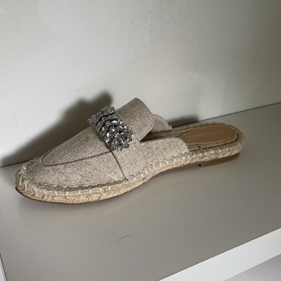 Neutral Slip On Flat with Sequins - Picture 2 of 2